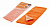 AIRLINE (АВ-A-04) Салфетка из микрофибры и коралловой ткани (оранжевая) 40х40 см